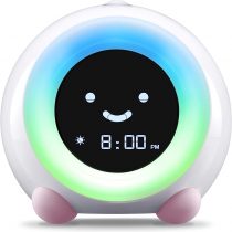 Mella Ready to Rise Children's Trainer, Alarm Clock, Night Light and Sleep Sounds Machine (Blush Pink)