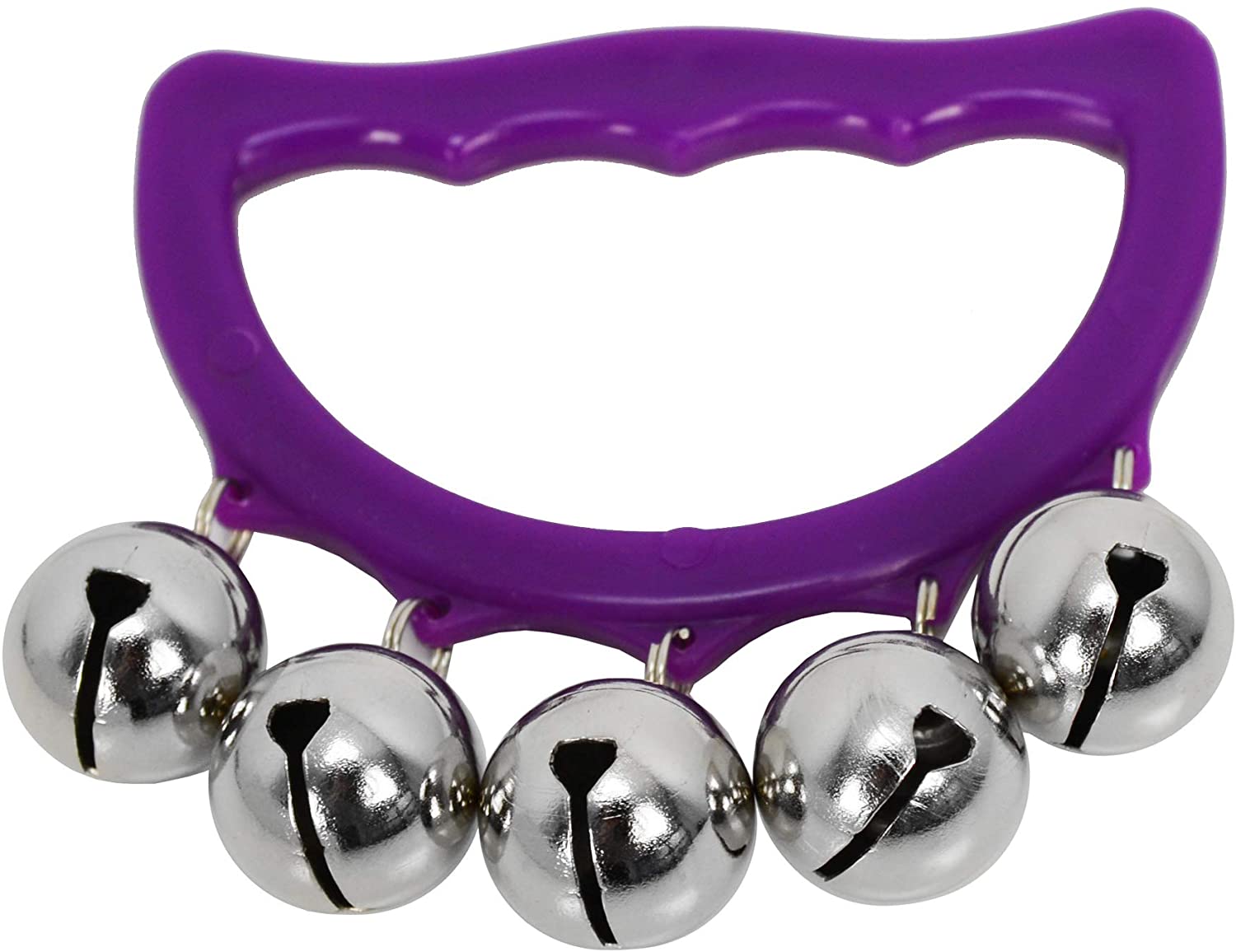 AStar 5 Bell Jingle Shaking Sleigh Bell Handbell with Purple Plastic