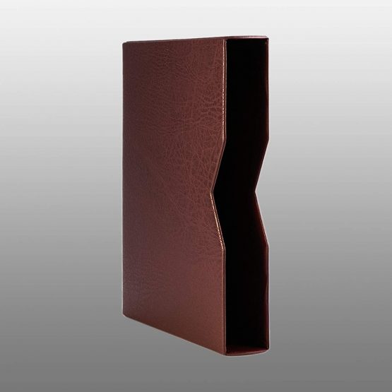 Prophila stockbook 60 white divided sides padded with slipcase red - Image 4