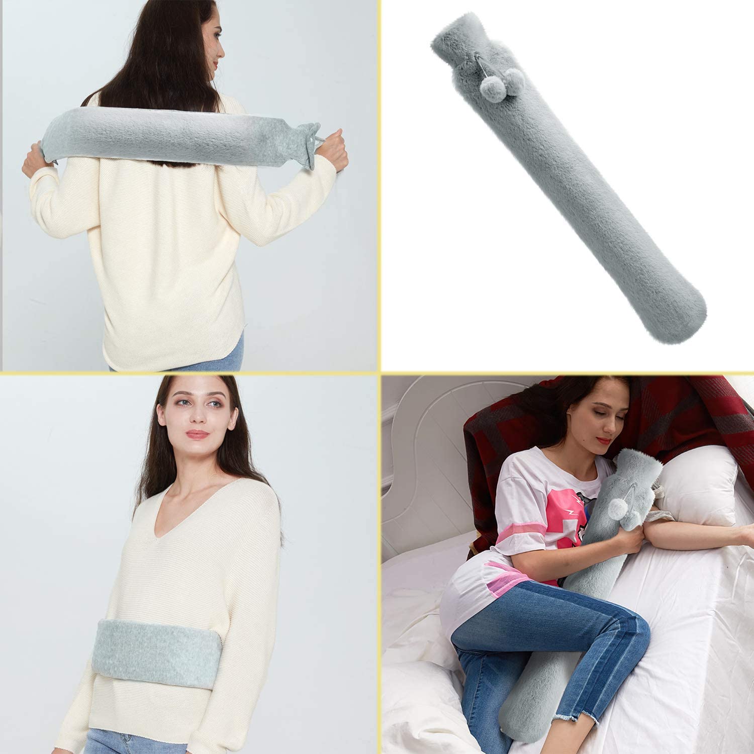 Homealexa Extra Long Hot Water Bottle with Cover UK - Image 2