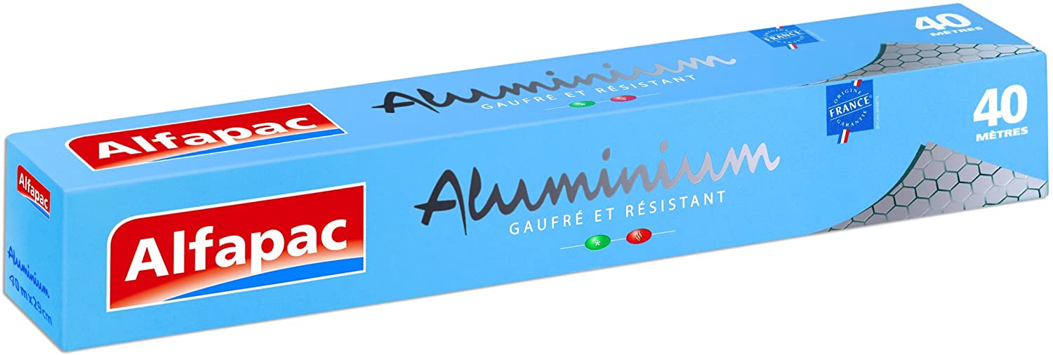 Alfapac Embossed Aluminium Foil 40 m - Pack of 3, 40m