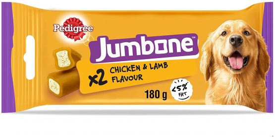 Pedigree Jumbone - Medium Dog Treats with Chicken and Lamb Flavour, 24 Chews, 180 g