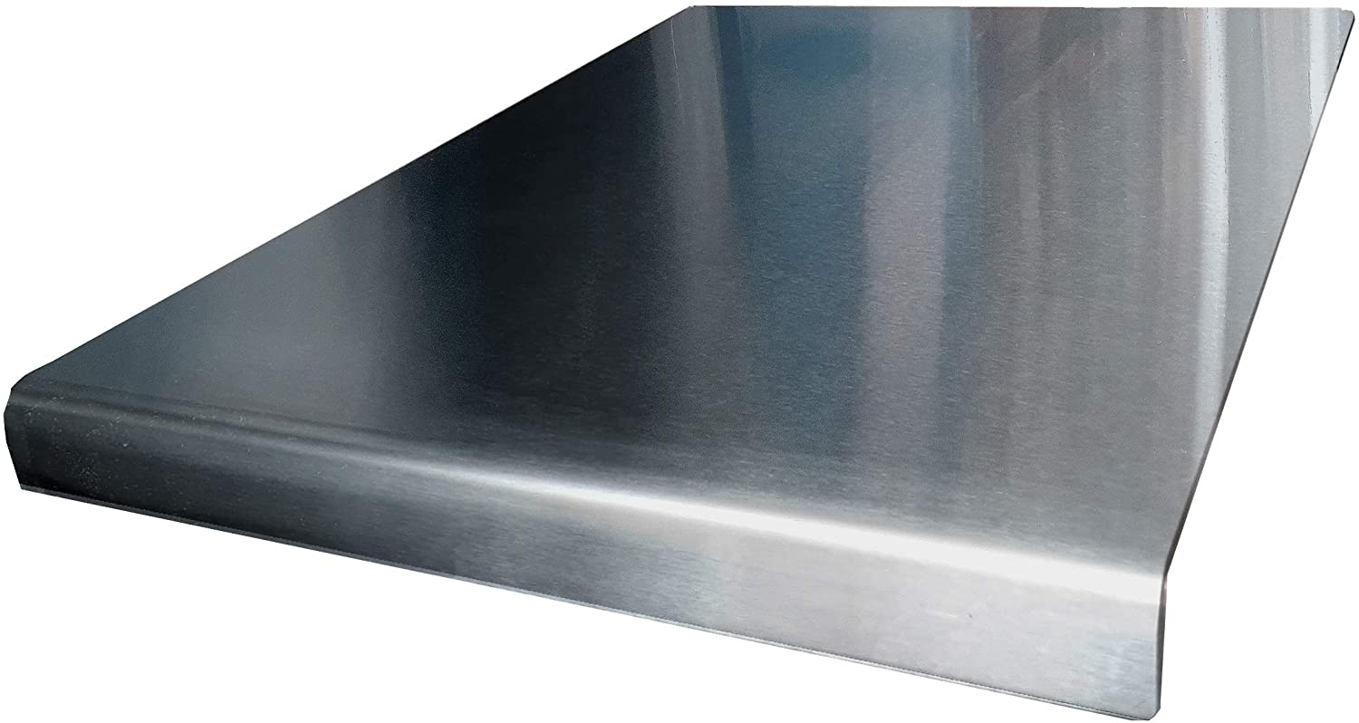 Stainless Steel Worktop Saver (300 x 400 Round Fold), Silver, 40L x 30W cm