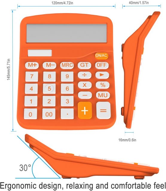 Helect Standard Function Desktop Calculator (Orange) - Image 2