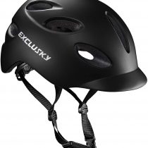 Exclusky Adult Bike Helmet with Rechargeable USB Safety Light for Urban Commuter CE Certified