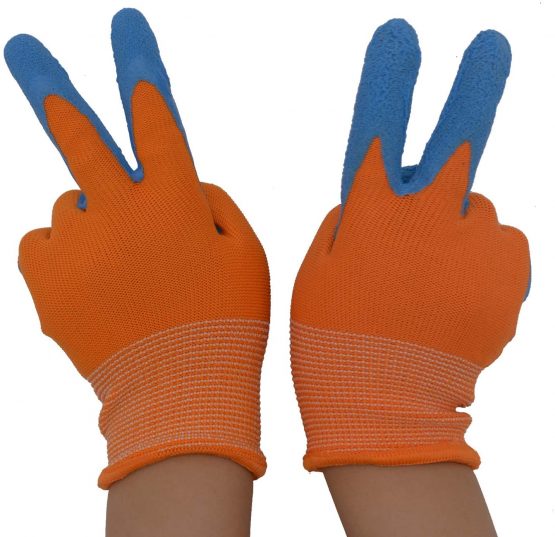 2 Pairs Kids Garden Gloves for Age 2-3, Age 4-5, Age 6-13, Foam Rubber Coated Gardening and Work Gloves for Girls Boys（3XS,Age 4-5） - Image 4
