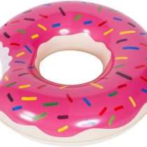 Goods & Gadgets Inflatable Donut Swim Tire 120cm Pool Party Giant Inflatable Swim Ring pink-purple