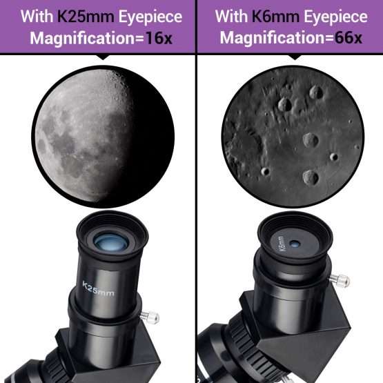 Telescope for Astronomy, Pro 400/70 FMC Glass Optical Refractor Telescopes, With Adjustable Tripod Phone Adapter for Kids Adult Beginners - Image 2
