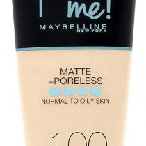 Maybelline Fit Me Foundation, Matte & Poreless, Full Coverage Blendable Normal to Oily Skin, 100 Warm Ivory 30ml