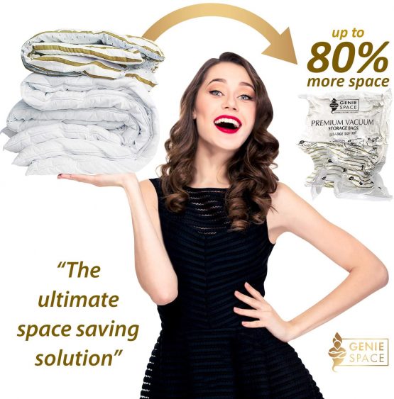 GENIE SPACE - Incredibly Strong Premium Space Saving Vacuum Bags Storage | Variety 6 Pack (2XL+2L+2M) | Airtight & Reusable | Create 80% more space | For Clothes, Towels, Bedding, Duvets and more - Image 4