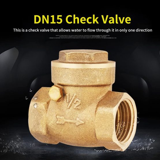 DN15 Check Valve Non-Return Valve Female Thread Brass Swing Check Valve Compressor Connector Pump Tool 232PSI Prevent Water Backflow - Image 4