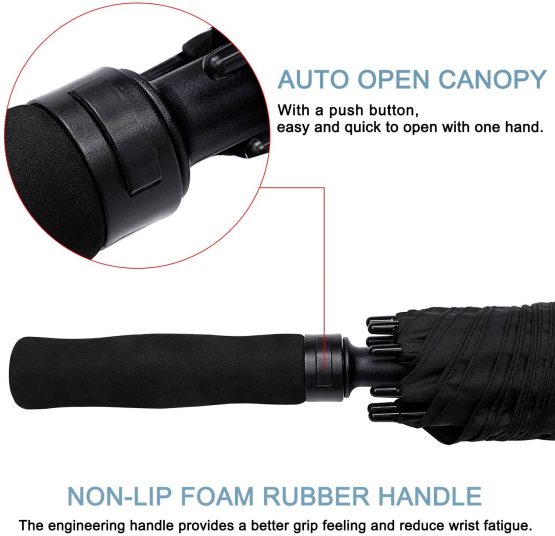 G4Free 72 Inch Oversize Golf Umbrella Automatic Open Huge Large Double Canopy Stick Umbrellas Vented Windproof Outdoor Doorman Umbrella Family Umbrella - Image 4