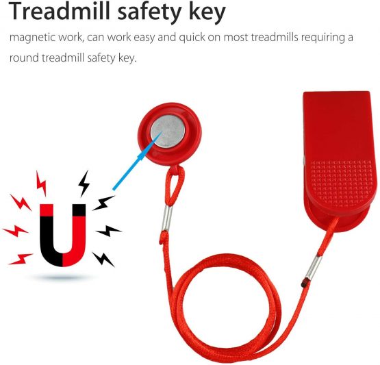 Hynnio Treadmill Safety Key, Universal Treadmill Magnet Security Lock, 28mm Magnetic Shell, Replacement Kit for Sole, Weslo, Weider, Epic, Healthrider (Red) - Image 3