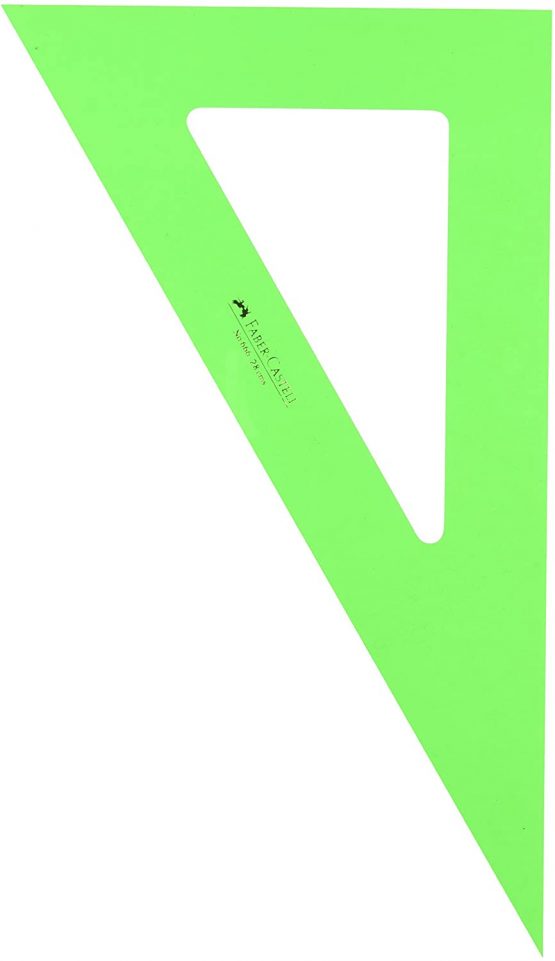 Faber Castell 734231 - Set Square for Technical Design, 28 cm, no Graduated, Green