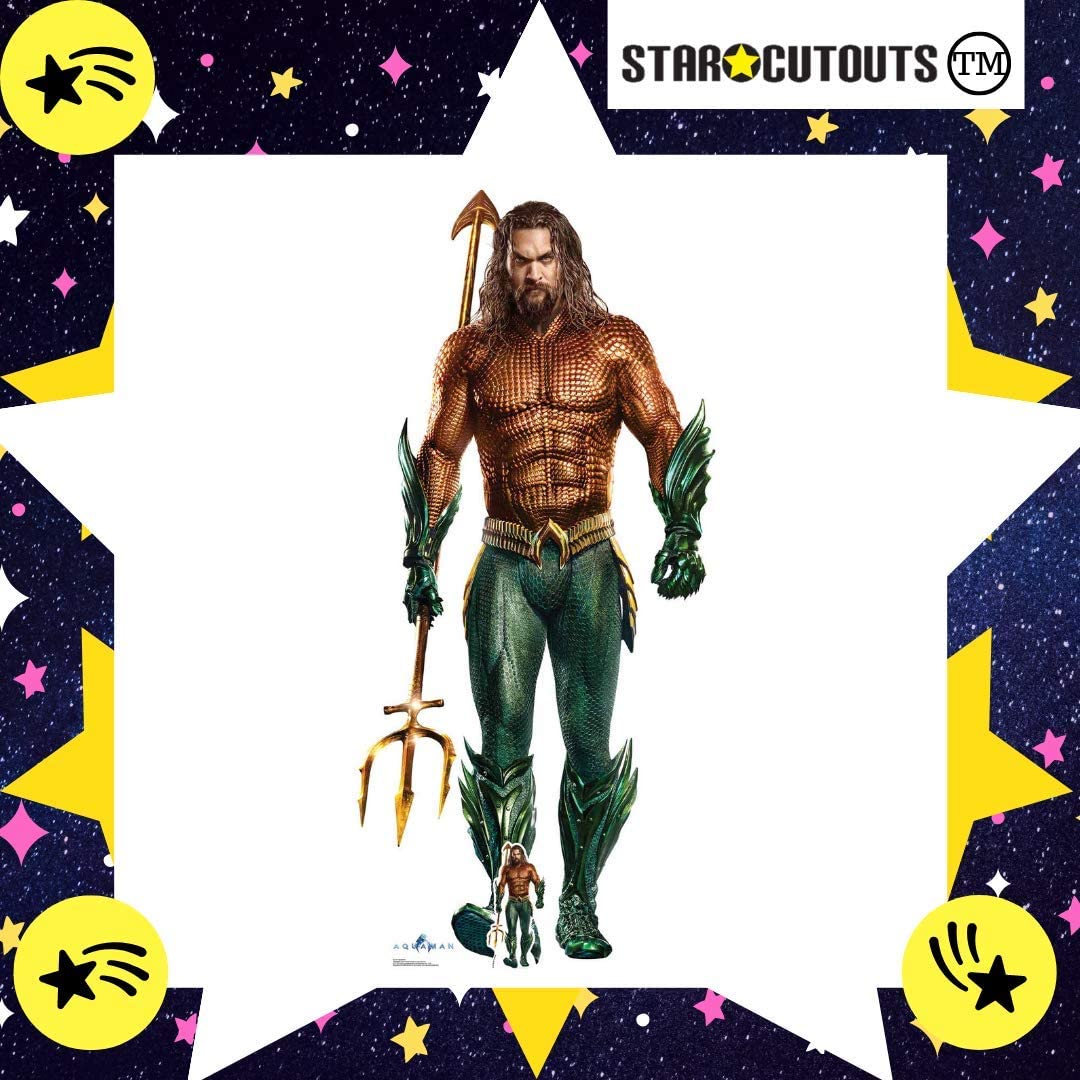 Star Cutouts SC1397 Aquaman Jason Momoa Cardboard Cutout - Superhero Display for Fans Parties & Themed Events - Image 3