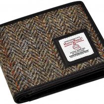 Mens Harris Tweed Trifold Wallet Purse Boxed