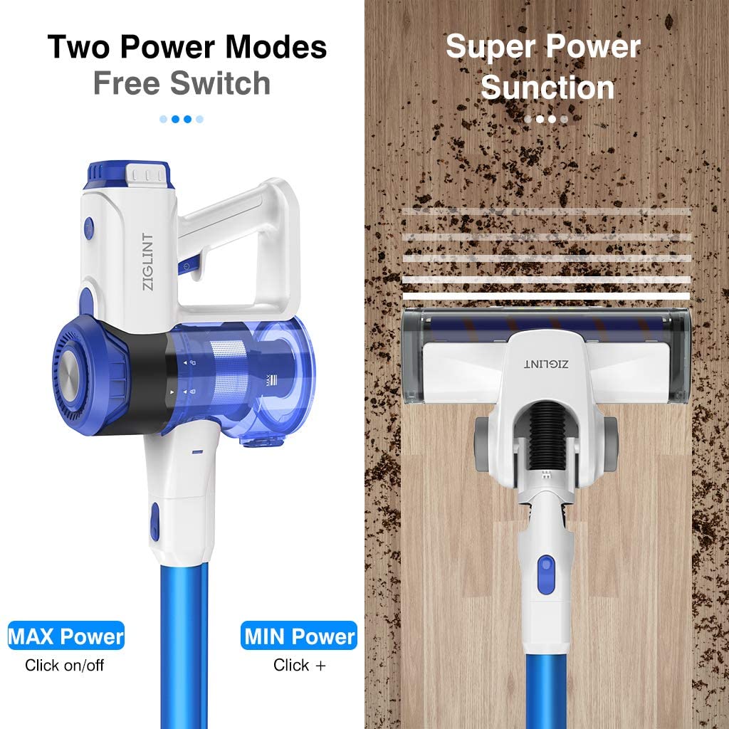 ZIGLINT Z9 Cordless Vacuum Cleaner, 22Kpa Stick Vacuum Cleaner, 4 in 1