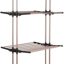 Tower T873004RGB Rose Gold 3 Tier Airer, Foldable Design, Non Slip Feet, 16 m Drying Space, Steel