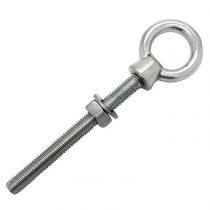 M10 Lifting Eye Bolt Longshank with Full Nuts and Washer Stainless Steel Marine Grade (Pack of 1)