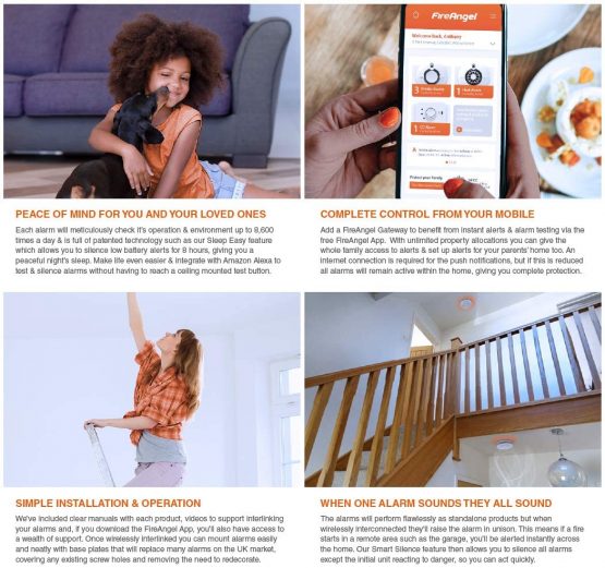 FireAngel Pro Connected Smart Kitchen Heat Alarm, Battery Powered with Wireless Interlink and 10 Year Life, FP1720W2-R - Image 4