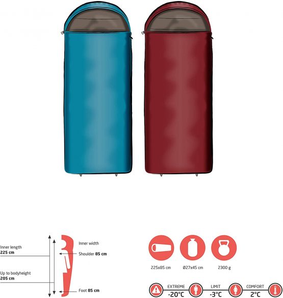 Grand Canyon Utah 205 Premium Sleeping Bag for Outdoor Camping Limit -2° - Image 2