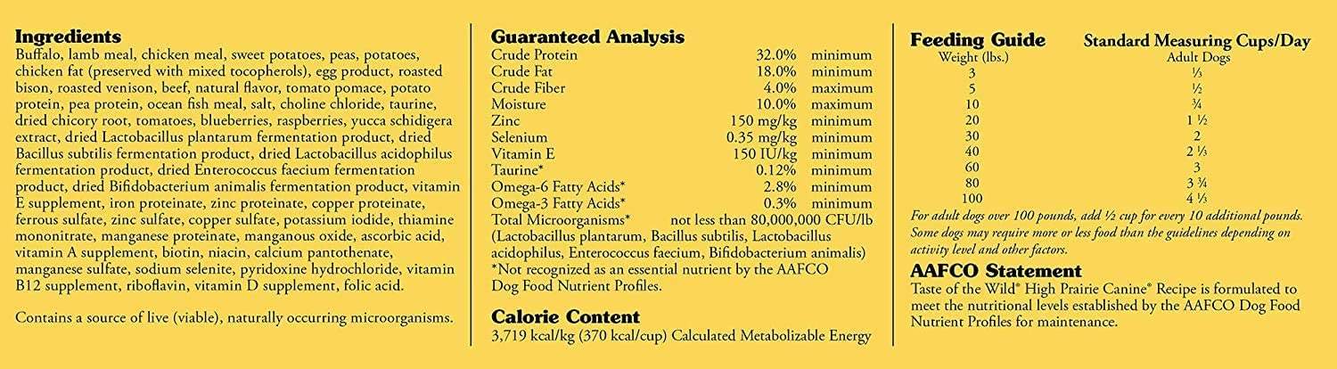 Taste of the Wild High Prairie Grain-Free Dry Dog Food, 12.2 kg (Pack of 1), Venison & Bison - Image 3