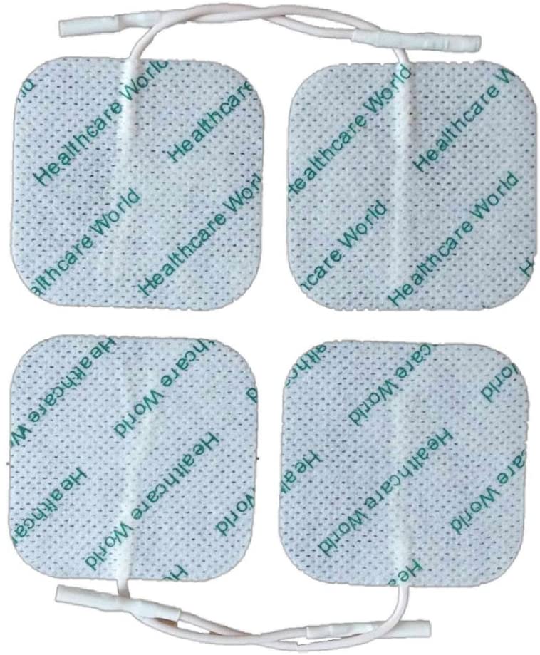 Healthcare World TENS Electrode Pads Pack of 40, 5x5cm Self-Adhesive Reusable Pads for TENS Machine EMS Therapy, Pain Relief - Image 2