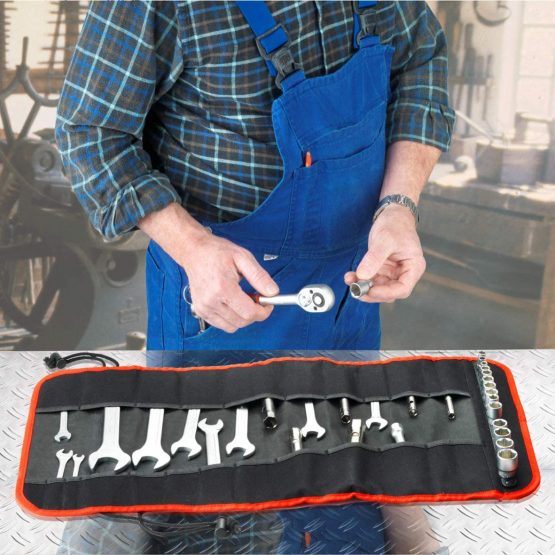 Connex Tool roll | Roll Tool Bag | Organizer with 22 Pockets | Tool Storage | Tool Bag | COX952062 - Image 2