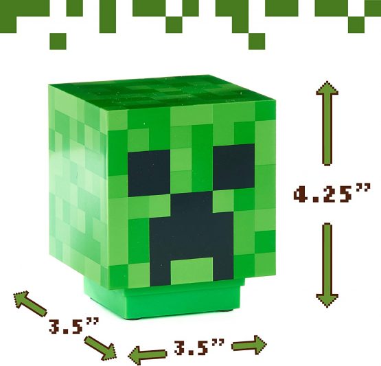 Paladone Minecraft Light BDP with Creeper Sounds Powered by 2X AAA Batteries, Gree, Green, 11cm - Image 3