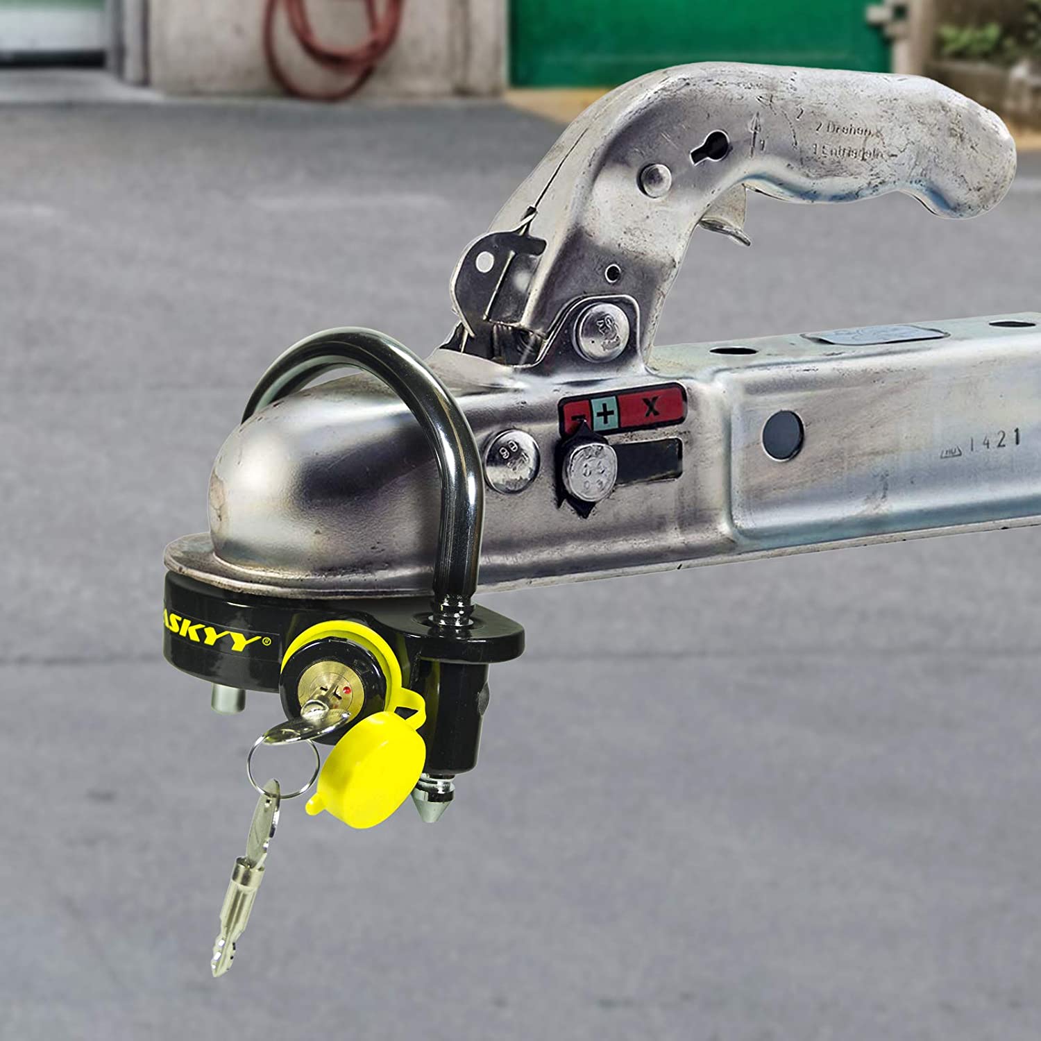 Haskyy Trailer lock trailer ball hitch lock Antitheft protection