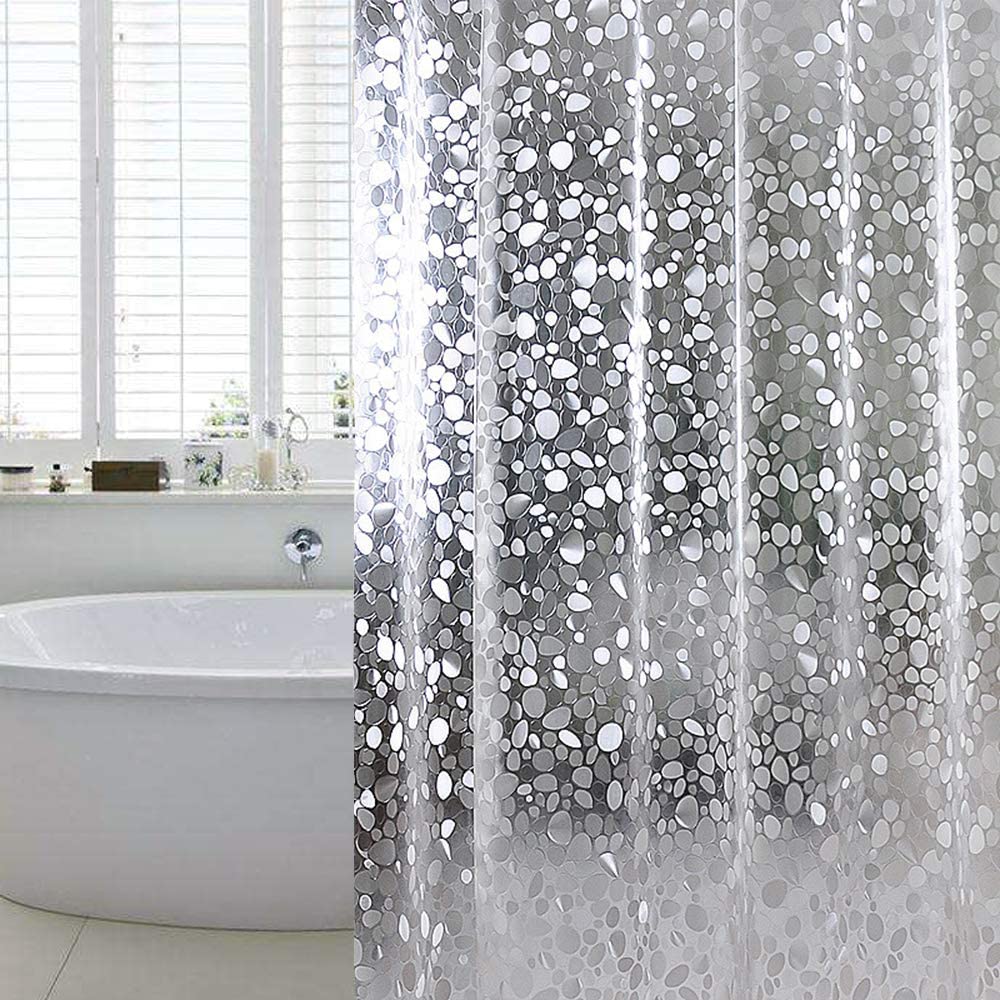 WELTRXE Shower Curtains Mould Proof Mildew Resistant, Waterproof Shower Curtain Liner