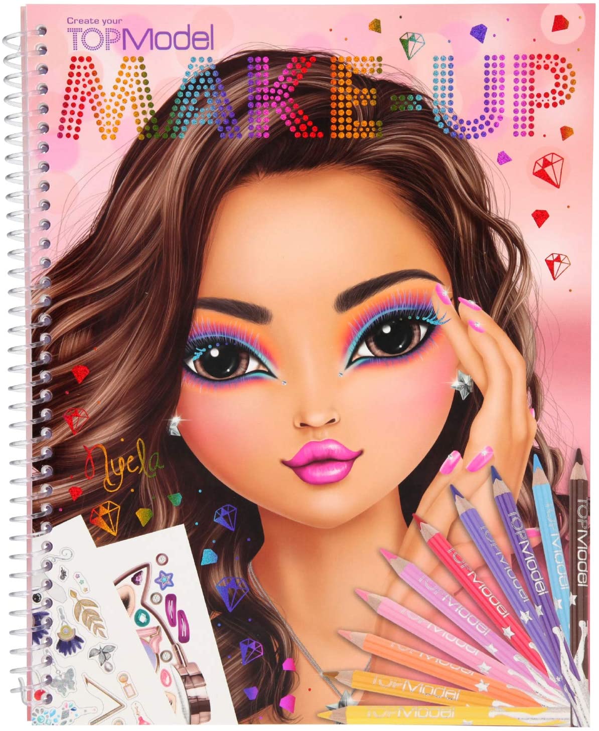 Depesche TOPModel 10728 Colouring Book, Create Your Make-Up, Approx. 24 x  19.5 x 1 cm