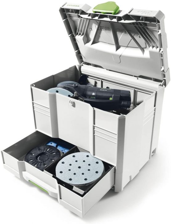 Festool 200118 SYS-Combi 3 Systainer T-Loc - White, 15.8 x 11.6 x 12.6 inches - Image 3