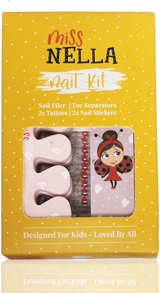 MISS NELLA NAIL KIT- Nail accessories set for kids- nail stickers, tattoos, nail filer & toe separators- all designed for children hands & toes - Image 2