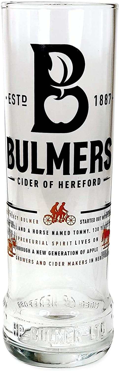 TUFF LUV Bulmers Pint Glass Original Glass, Amber
