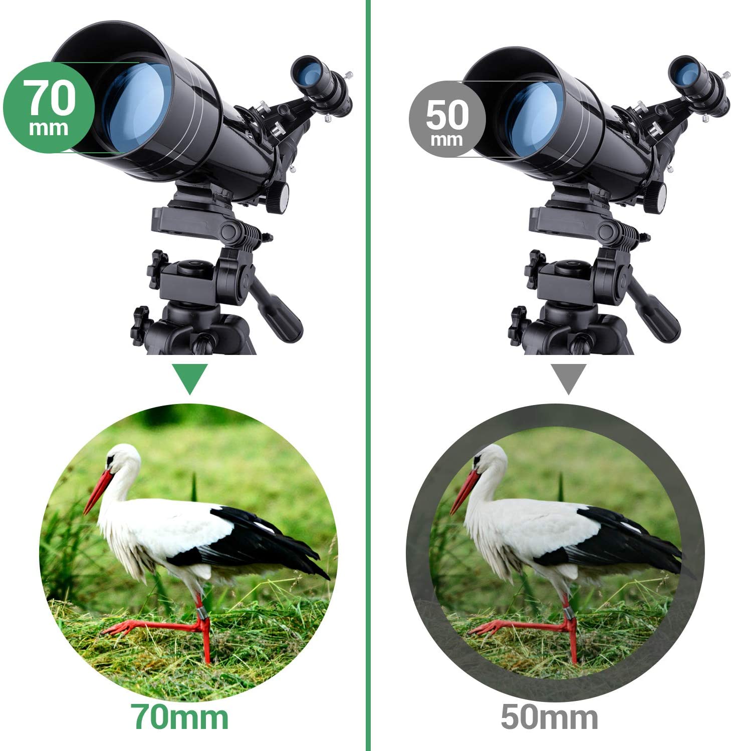 Telescope for Astronomy Adult and Kids 70mm Aperture Professional Refractor Telescopes for Beginners, Watching the Moon - Image 3