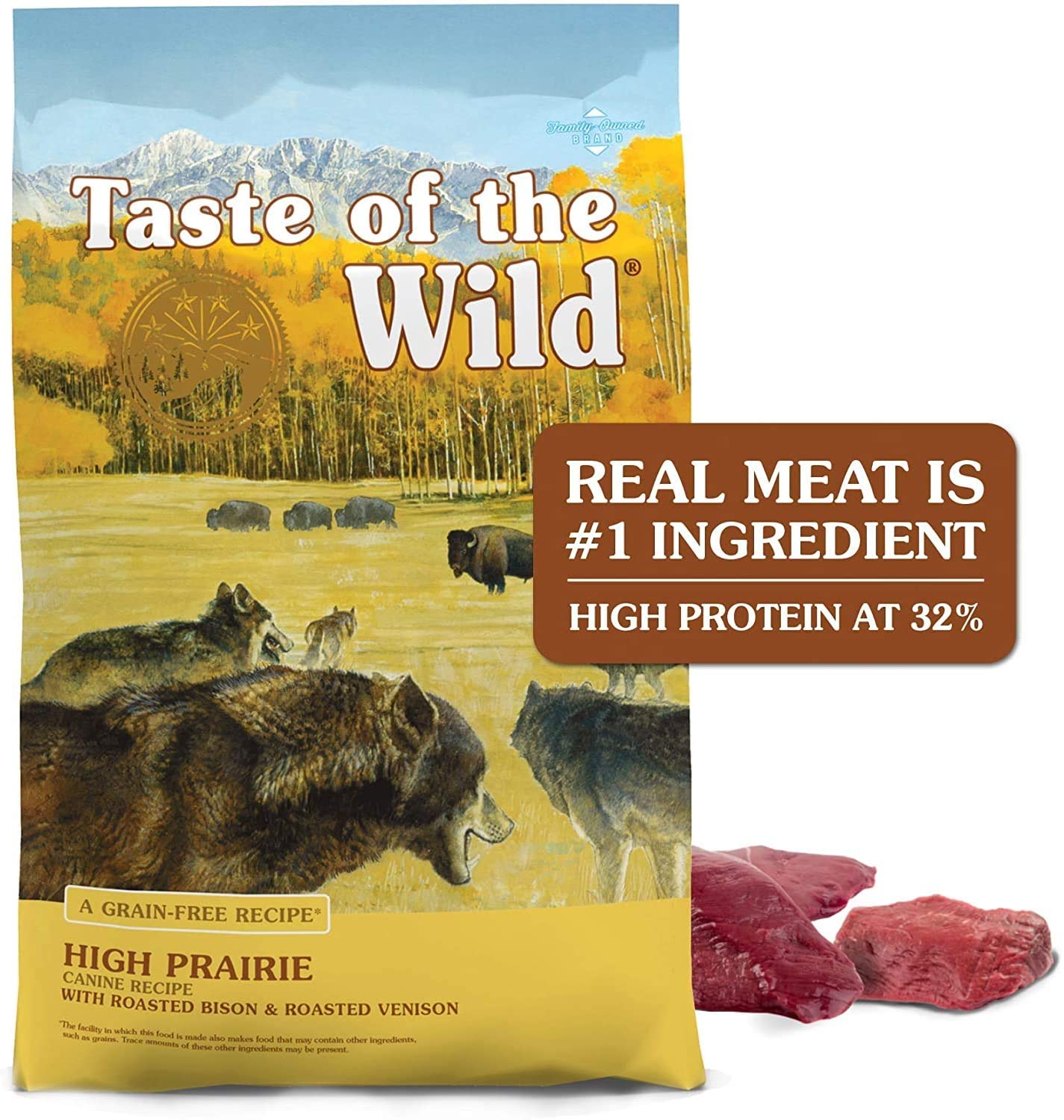 Taste of the Wild High Prairie Grain-Free Dry Dog Food, 12.2 kg (Pack of 1), Venison & Bison