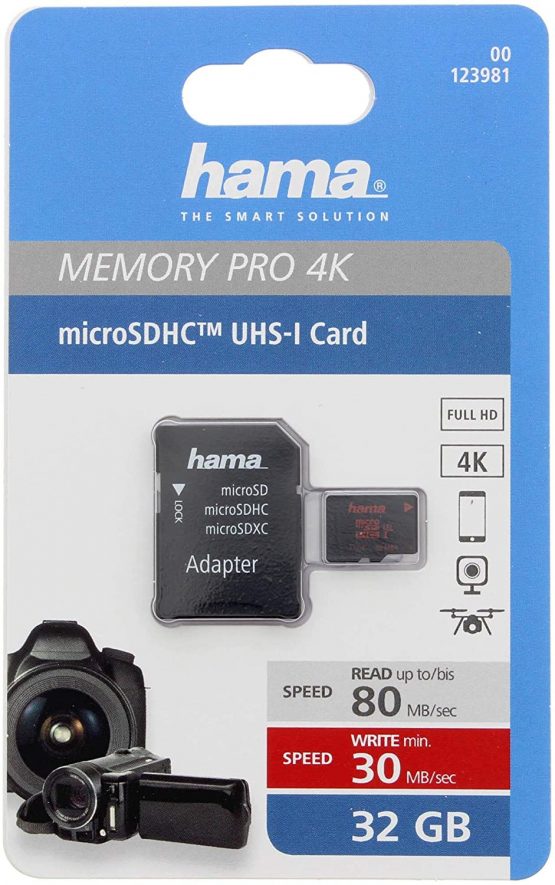 Hama MicroSDHC 32GB UHS Speed Class 3 UHS-I 80MB/s + Adapter/Photo - Image 2