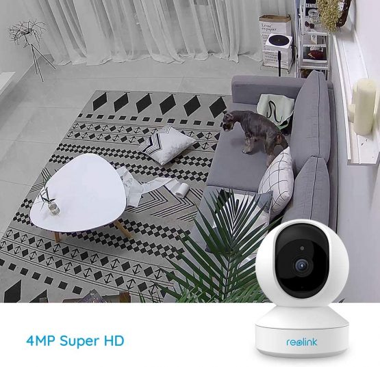 Reolink 2.4GHz 5GHz Dual-band WiFi 4MP WiFi CCTV Camera IP, Pan Tilt Smart WiFi Security Camera Indoor with 2-Way Audio Motion Alerts for Baby, Pet, Nanny Monitoring, E1 Pro (Pack of 2) - Image 2
