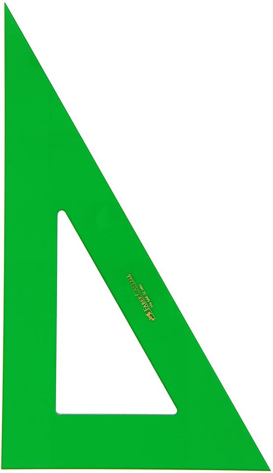 Faber Castell 734258 - Set Square for Technical Design, 32cm, no Graduated, Green