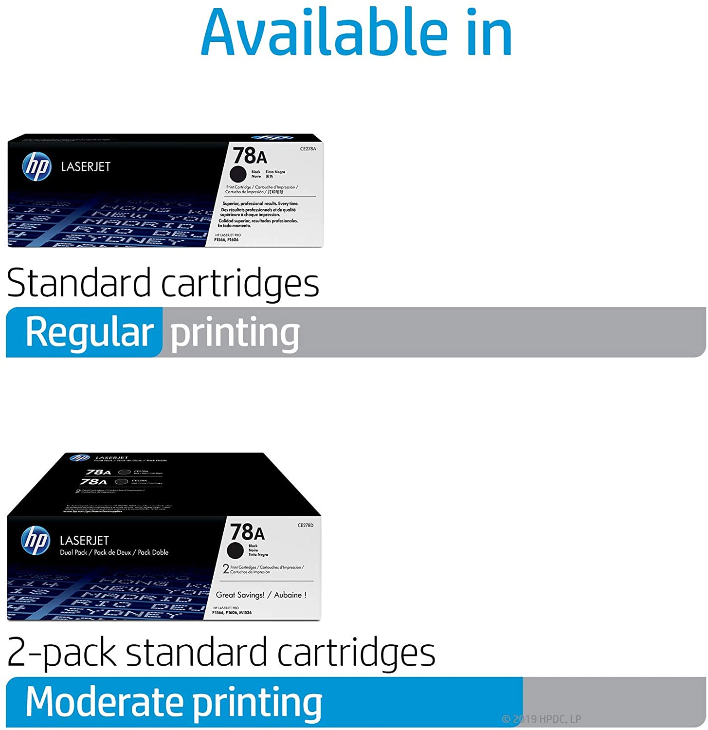 HP CE278AD 78A Original LaserJet Toner Cartridges, Black, Multipack, Dual Pack - Image 2