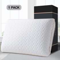 BedStory Memory Foam Pillow, Gel Pillows for Sleeping, Cervical Bed Pillow for Neck Pain Orthopedic - Side Back Stomach Sleepers, Removable Washable Cover & Ventilated Design (40X60X13CM)