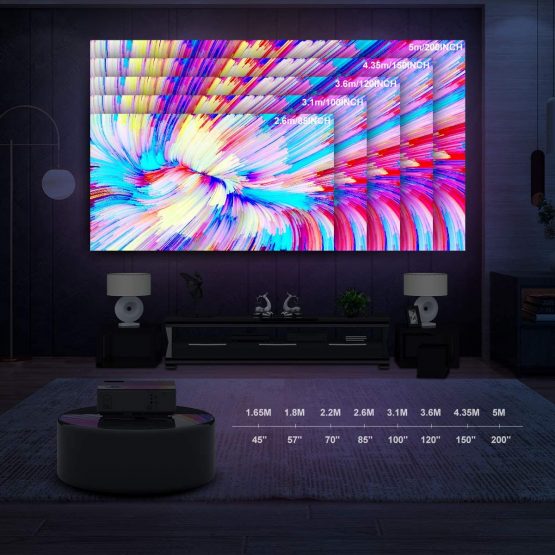 YABER Projector 6500 Lumen 1080P Native LED Projector Full HD Support