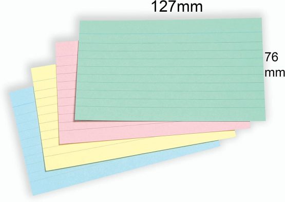 [1000 Pack] Revision Cards 5x3 Coloured Record Cards FlashCards Ruled (5"x 3") 127mm x 76mm Blank Flash Cards Index Cards - Image 4