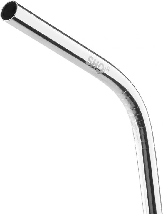 SHO Reusable Premium Stainless Steel 8 Set Metal Straws - 4 Bent, 4 Straight, 1 Cleaner, Multiple Sizes - 22.8cm (9"), 18.3cm (7.5"), 22.5cm (8.8"), 18cm (7.1") - Drinking Straw, Case Included - Image 2