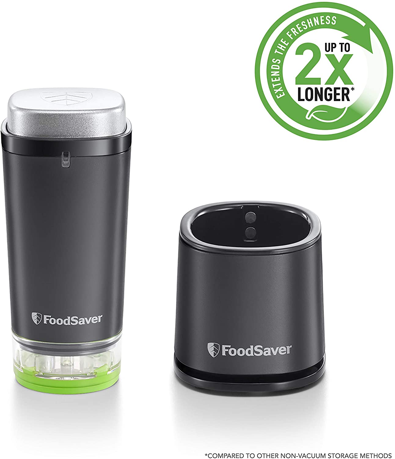 FoodSaver Handheld Cordless Food Vacuum Sealer Machine, Black/Silver