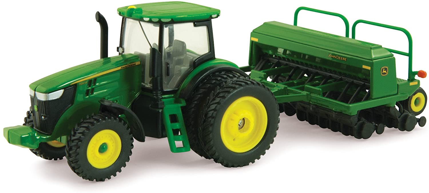ERTL John Deere 7215R Tractor with 1590 Grain Drill Replica, 1:64 Scale