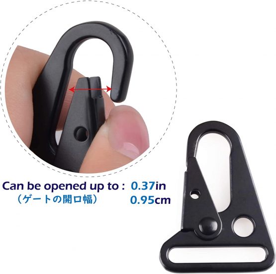 TRIWONDER Enlarged Mouth Clips Hooks Tactical Gear Clip Webbing Belt Carabiner Metal Keyring Buckle Hang Buckle Sling Clips for Backpack Camping Hiking - Image 3
