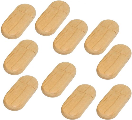 A Plus+ 10PCS 16GB Wooden USB Memory Sticks with 10 Wooden Boxes Gift USB Sticks in Bulk - Image 3