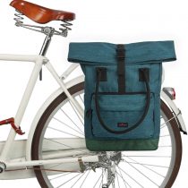 TOURBON Nylon Roll-top Clip-On Market Shopper Bike Panniers Shoulder Tote Bag